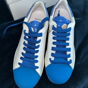 Moncler White and Blue Casual Sneakers (Authentic)